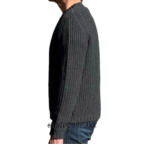 Prada Wool/Cashmere Mock Neck Gray Sweater. Size 58 (US48)MUST READ ABOUT SIZE‼️ - Picture 5 of 16